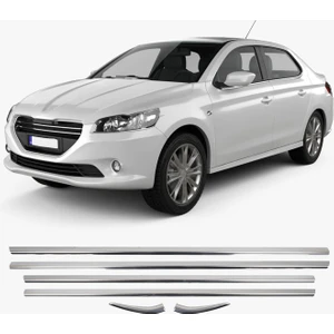 Servet Dizayn Oto Peugeot 301 Krom Cam Çıtası 6 Parça Paslanmaz Çelik