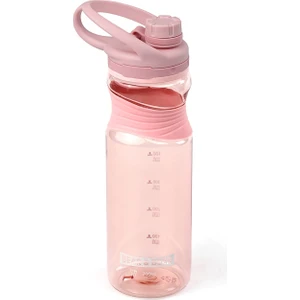Bear & Deer Silikon Tutacaklı Pastel Matara Pembe 700 Ml.