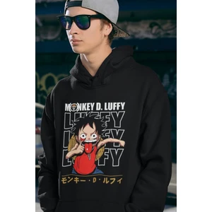 Monkey D. Luffy Baskılı Unisex Oversize Anime Çizgi Film Hoodie