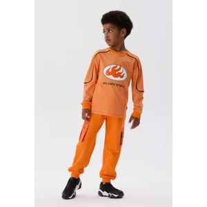 Bg Store Erkek Çocuk Oranj Sweatshirt