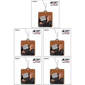 Jet Hızında Jethızında 5'li Set Kolpaçino Ganyotçu Özel Tasarımlı Dekoratif Oto Araç Kokusu