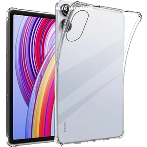 M.TK Moveteck Xiaomi Poco Pad / Redmi Pad Pro 12.1 Inç Kılıf Tablet Köşe Darbe Korumalı Antishock Şeffaf Silikon Arka Kapak