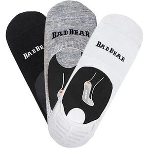 Bad Bear Core Zero Beyaz Grimelanj Siyah 3'lü  Babet Çorap