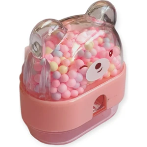 Sevimli Ayı Figürlü Boncuklu Kalemtraş