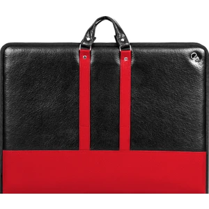 35x50 cm (40x55 cm) Suni Deri Profesyonel Resim - Proje Çantası Siyah-Kırmızı