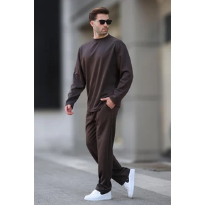 Kahverengi Basic Uzun Kollu Eşofman Takımı 5960