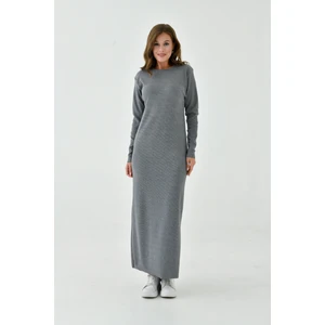 Uzun Kollu Fitilli Bisiklet Sıfır Yaka Terletmeyen Pamuklu Içlik Uzun Elbise Astar Tesettür