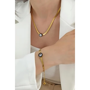 ÇLK Accessories Çelik Taşlı Serenay Kolye-Bileklik Set