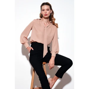 Bağlama Detaylı V Yaka Şifon Gömlek Bayan GÖMLEK 611BZ0047