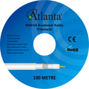 RG6/U4 96 Tel CCA Anten Kablosu (100 Metre)