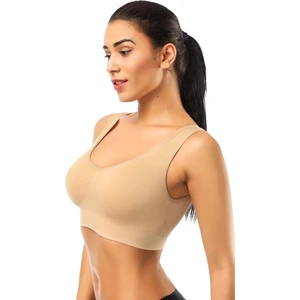 Kadın Kalın Askılı Pedsiz Sporcu Büstiyer Rahat Kullanım Sütyeni