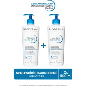 Atoderm Cream Ultra Normal ve Kuru Ciltler İçin Nemlendirici Yüz, Vücut Bakım Kremi 2 x 500 ml
