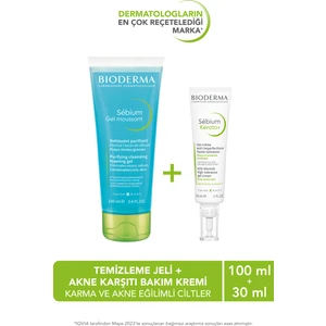 Sebium Karma Yağlı Cilt Bakım Kremi 30 ml & Temizkeme Jeli 100 ml