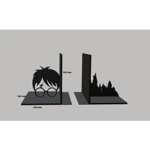 Dekoratif Harry Potter Kitap Düzenleyici -Kitap Desteği -Kitap Tutucu Siyah