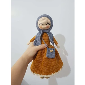 Hardal Neşeli Tesettürlü Organik Örgü Oyuncak