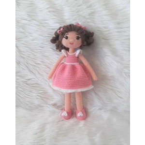 Pembe Gül Organik Örgü Oyuncak