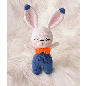 Uykucu Minik Tavşan Organik Örgü Oyuncak