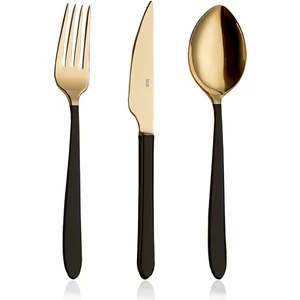 Ege Altın Siyah Sedefli 36 Parça Emotion Kaşık Çatal Bıçak Takımı