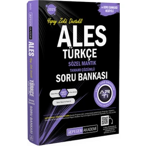 Pegem Akademi Yayıncılık Pegem Akademi 2025 ALES Türkçe Sözel Mantık Tamamı Çözümlü Soru Bankası