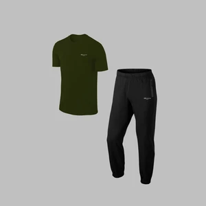 Poseidon Storm Büyük Beden Erkek Haki Özel Supra Penye Nefes Alabilir Kumaş Alt Rahat Tshirt-Eşofman Yürüyüş Tshirt-Eşofman Takımı (4xl- 10XL)