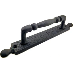 Antika Tarz Dekoratif Pirinç Misket Çekme Kapı Kolu - 223 x 33 mm Oksit