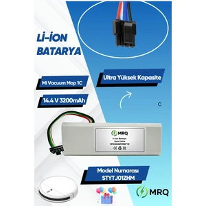 Xiaomi Mi Vacuum Mop 1c Uyumlu Robot Süpürge Bataryası (Ultra Yüksek Kapasite) 3200MAH Batarya