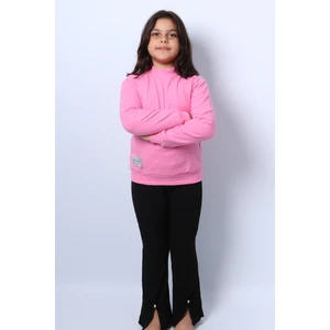 Kız Çocuk Triko Düz Badi Ribanalı Balıkçı Yaka C68