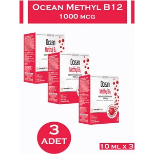 Ocean Methyl B12 Sprey 1000 Mg 10 ml x 3 Adet