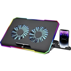 Cf-04 Ayarlanabilir Dizüstü Bilgisayar Rgb Soğutma Fanı Siyah