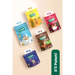 Organik Tatlı Kurabiye & Gevrek & Puf Atıştırmalık Paketi - 5 Adet (5 Çeşit)