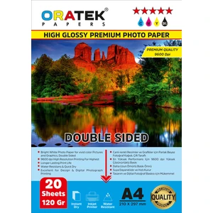 Canon E464 Yazıcı Için Pg-46 Cl-56 Fotoğraf Kağıdı A4 Premium Parlak 120 gr 20 Yp