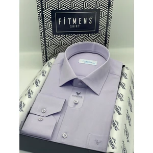 Klasik Uzun Kol Oxford Hediye Kutulu Kolay Ütülenebilir Erkek Gömlek - Lila