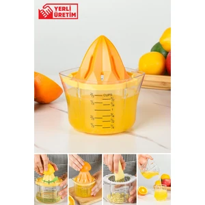 Wenken 4 Ü 1 Arada Rendeli Ölçülü Hazneli Limon Portakal Narenciye Sıkacağı