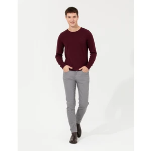 Pierre Cardin Erkek Gri Slim Fit Kanvas Pantolon 50264764-VR024