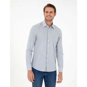Pierre Cardin Erkek Indigo Slim Fit Uzun Kollu Gömlek 50297468-VR028