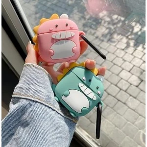 Samsung Galaxy Buds3 - Samsung Galaxy Buds3 Pro Ile Uyumlu Dinozor Figürlü Silikon Kılıf