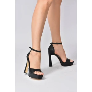 Hard Mirror Siyah Yüksek Platform Kadın Ayakkabı