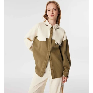 Colorblock Non Denim Gömlek