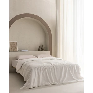 Madame Coco Manon Tek Kişilik %100 Pamuk Ranforce Düz Nevresim - Ekru