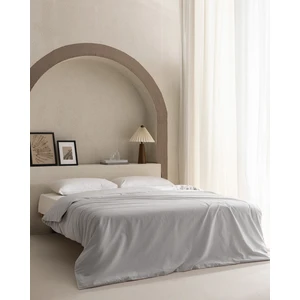 Madame Coco Manon King Size %100 Pamuk Ranforce Düz Nevresim - Gri