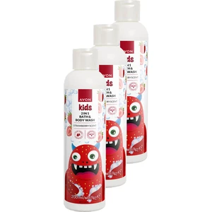 Kids Çocuklar İçin Çilek Kokulu Banyo ve Vücut Yıkama 200 ml x 3 adet