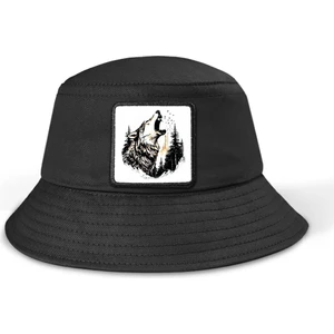 V1 Bucket Kurt - 6bs Kod Logolu Unisex Bucket Siyah Şapka