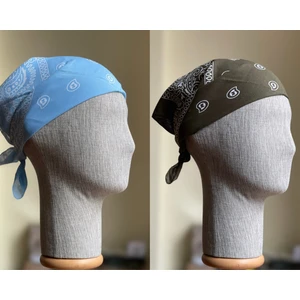 2 Adet %100 Pamuklu Desenli Bandana Klasik Desen Desen Bandana Etnik Desen Bandana