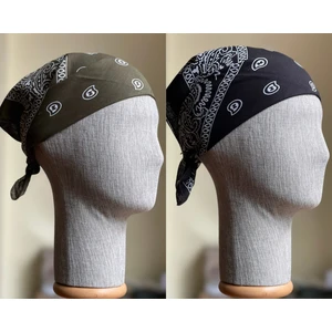 2 Adet %100 Pamuklu Desenli Bandana Klasik Desen Desen Bandana Etnik Desen Bandana
