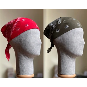 2 Adet %100 Pamuklu Desenli Bandana Klasik Desen Desen Bandana Etnik Desen Bandana