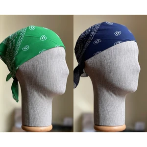 2 Adet %100 Pamuklu Desenli Bandana Klasik Desen Desen Bandana Etnik Desen Bandana