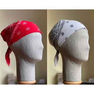 2 Adet %100 Pamuklu Desenli Bandana Klasik Desen Desen Bandana Etnik Desen Bandana