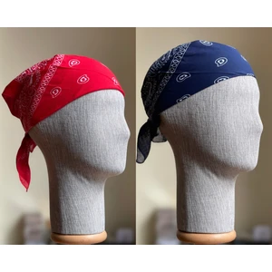 2 Adet %100 Pamuklu Desenli Bandana Klasik Desen Desen Bandana Etnik Desen Bandana