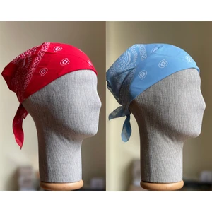 2 Adet %100 Pamuklu Desenli Bandana Klasik Desen Desen Bandana Etnik Desen Bandana
