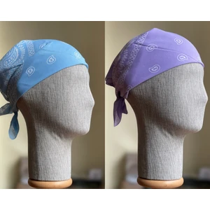 2 Adet %100 Pamuklu Desenli Bandana Klasik Desen Desen Bandana Etnik Desen Bandana